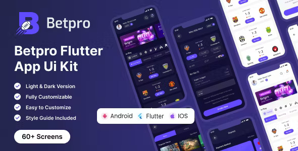 Betpro - Sports Betting Flutter App UI Kit